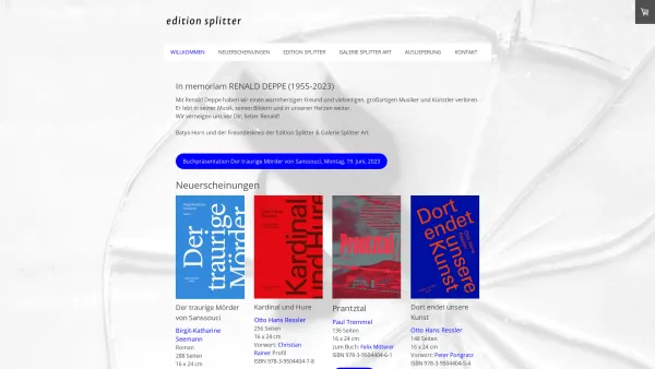 Website Screenshot: edition splitter - NEUERSCHEINUNGEN 2021 & 2022 - Edition Splitter Wien - Galerie Splitter Wien - Date: 2023-06-14 10:45:20
