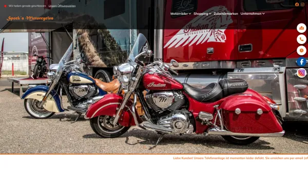 Website Screenshot: Spocks Motorcycles GmbH - Spocks Motorcycles GmbH - Date: 2023-06-26 10:22:00