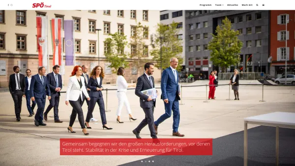 Website Screenshot: SPÖ Tirol - SPÖ Tirol - Verlässlicher Fortschritt für Tirol - Date: 2023-06-15 16:02:34