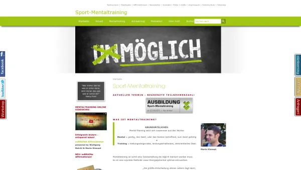 Website Screenshot: Mario Kienast Sport-Mentaltraining - Sport-Mentaltraining - Date: 2023-06-26 10:26:46