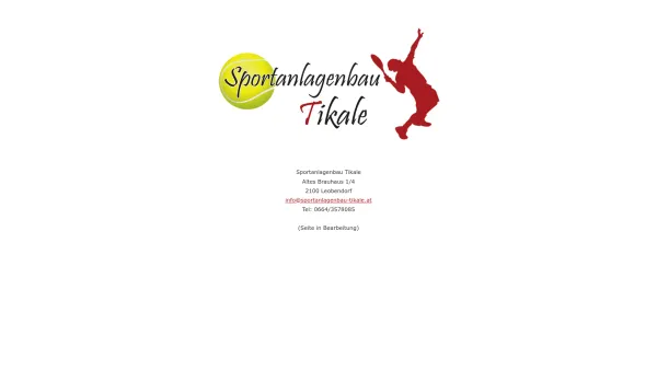Website Screenshot: tikale sportanlagenbau - Sportanlagenbau Tikale - Date: 2023-06-26 10:22:00