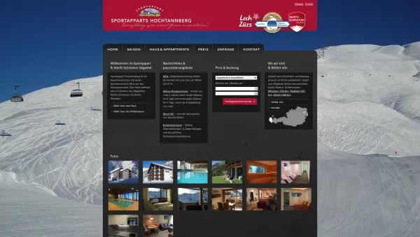 Website Screenshot: bei Sportappartment HOCHTANNBERG - Sportappart Hochtannenberg - Date: 2023-06-26 10:22:03