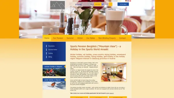 Website Screenshot: Sportpension Bergblick - Sports Pension Bergblick - *** Bed and Breakfast in Wagrain in Salzburg - Sportpension Bergblick - EN - Date: 2023-06-26 10:22:03