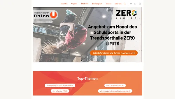 Website Screenshot: Sportunion Oberösterreich - Startseite - SPORTUNION Oberösterreich - Date: 2023-06-15 16:02:34