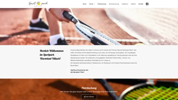 Website Screenshot: Tennis & Golf Camp Warmbad-Villach - Sportpark Warmbad Villach | Tennis, Zimmer und Gastronomie - Date: 2023-06-26 10:22:03