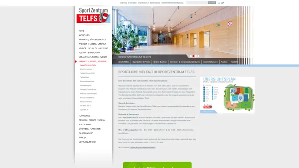 Website Screenshot: Sportzentrum Telfs Tennis flash4 - Das SportZentrum in Telfs - Wir sind Telfs - Marktgemeinde Telfs - Date: 2023-06-14 10:45:22