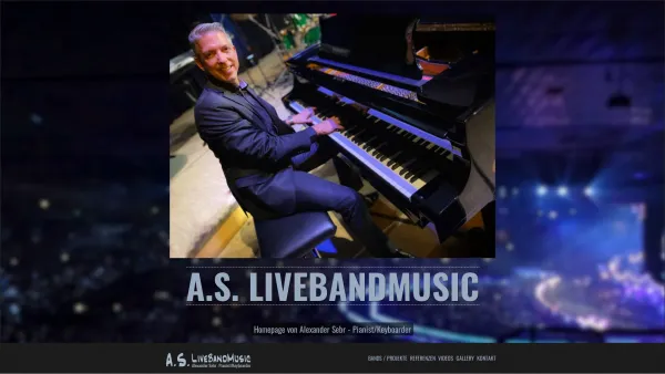 Website Screenshot: Band SPOTLIGHT gehobene & stimmungsvolle Livemusik zum Tanzen - LiveBandMusic.com » Homepage von Alexander Sebr – Pianist/Keyboarder – AlexPiano.at - Date: 2023-06-26 10:22:06
