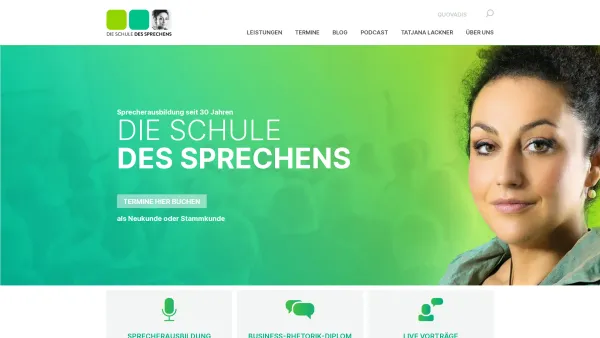 Website Screenshot: Die Schule des Sprechens GmbH - Sprecherausbildung – Die Schule des Sprechens GmbH - Date: 2023-06-15 16:02:34