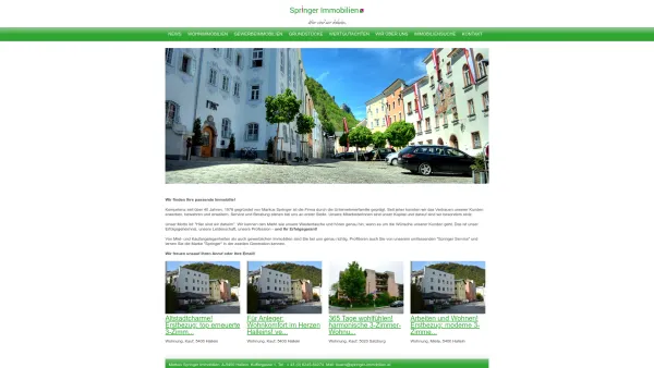 Website Screenshot: Springer Immobilien Ihr Immobilienmakler für Salzburg und Umgebung - Springer Maklerbüro für unbewegliche Wirtschaftsgüter GmbH - Date: 2023-06-26 10:22:06