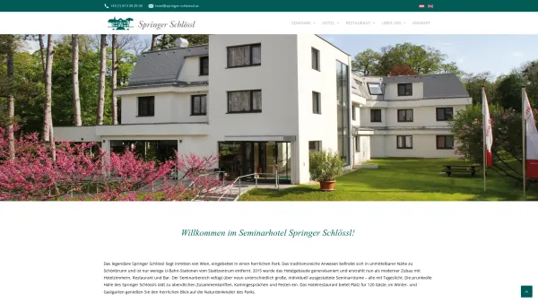 Website Screenshot: Seminarhotel Springer-Schlößl - Home - deutsch - Seminarhotel Springer Schlössl - Date: 2023-06-15 16:02:34