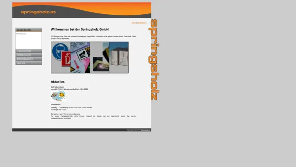 Website Screenshot: SPRINGSHOLZ GmbH - SPRINGSHOLZ GmbH - Startseite - Date: 2023-06-14 10:45:22