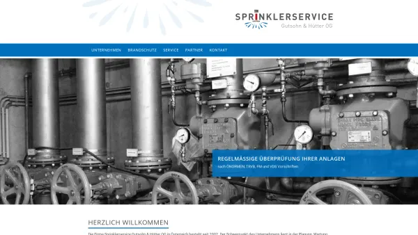 Website Screenshot: Sprinklerservice Gutsohn & Hütter OG - Home - Sprinklerservice Gutsohn & Hütter OG - Date: 2023-06-26 10:22:06