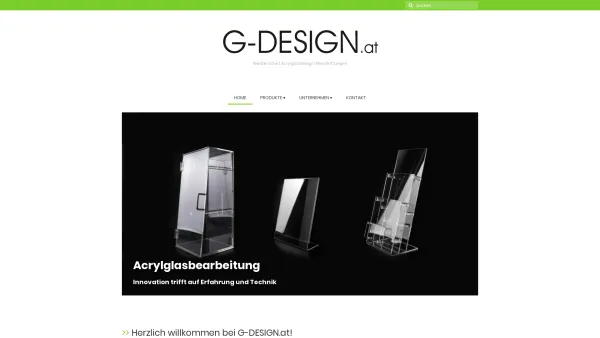 Website Screenshot: Gyrcizka Herzlichauf www.spuckschutz.at - G-DESIGN.at – Werbemittel | Acrylglasdesign | Beschriftungen - Date: 2023-06-26 10:22:06