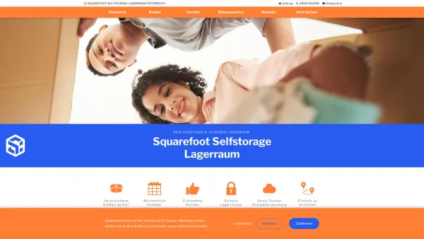 Website Screenshot: Squarefoot Selfstorage Österreich - Dein Selfstorage Lagerraum in Wien - Squarefoot Selftorage Österreich - Date: 2023-06-26 10:26:46
