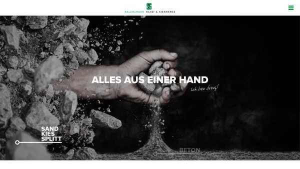 Website Screenshot: Salzburger Sand und Kieswerke Gesellschaft m.b.H. - Salzburger Sand- & Kieswerke - Date: 2023-06-26 10:22:06
