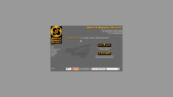 Website Screenshot: SSS Shared Support Service Touristiksoftware WEB-Design Korneuburg Reisebüro-Lösungen Schulung Beratung Förderungen Reisebürosoftw - SHARED SUPPORT SERVICE - Point 2 Point, Event! - Date: 2023-06-26 10:22:05