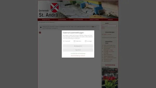Website Screenshot: Gemeinde St. Andrä im Lungau - St. Andrä im Lungau - GEM2GO WEB - Startseite - Date: 2023-06-26 10:22:06