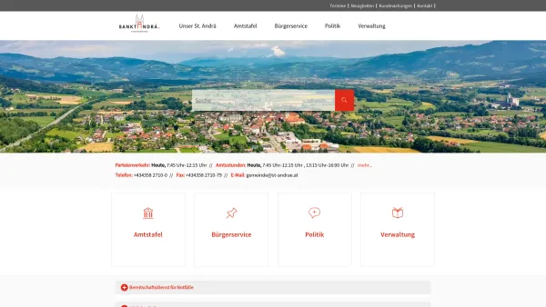 Website Screenshot: Stadtgemeinde St St. Andrä Lavanttal! - Stadtgemeinde St. Andrä - Geko digital - Date: 2023-06-26 10:22:06