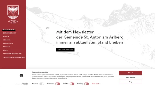 Website Screenshot: Gemeindeamt St Anton am St. Anton am Arlberg RiS-Kommunal - Home - Gemeinde St. Anton am Arlberg | - Date: 2023-06-26 10:22:06