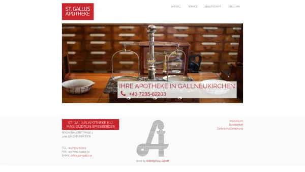 Website Screenshot: St. Gallus Apotheke Gallneukirchen - HOME - St.Gallus Apotheke - Date: 2023-06-26 10:22:06