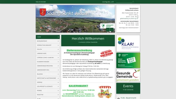 Website Screenshot: Gemeinde St. Johann Köppling - Gemeinde Söding - St. Johann : Home - Date: 2023-06-26 10:22:09