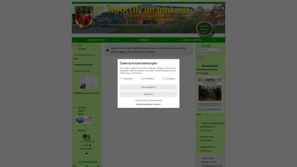 Website Screenshot: Markt-, Gemeinde St.Martin im Innkreis - St. Martin im Innkreis - GEM2GO WEB - Startseite - Date: 2023-06-14 10:45:22