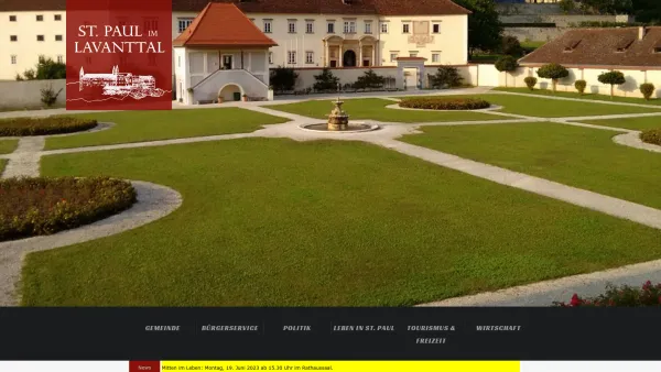 Website Screenshot: Marktgemeinde St. Paul im Lavanttal - Marktgemeinde Sankt Paul | im Lavanttal - Date: 2023-06-14 10:45:22