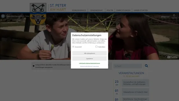 Website Screenshot: Gemeindeamt St Peter am St. Peter am Hart RiS-Kommunal - St. Peter am Hart - GEM2GO WEB - Startseite - Date: 2023-06-26 10:22:09