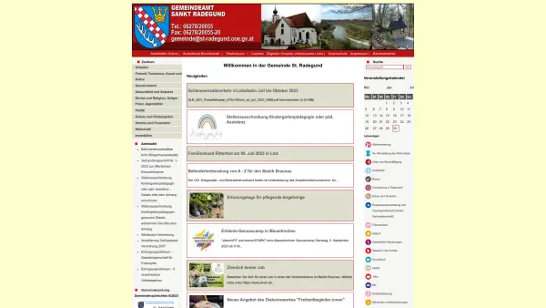 Website Screenshot: Gemeindeamt St St. Radegund RiS-Kommunal - St. Radegund - GEM2GO WEB - Zentrum - Date: 2023-06-26 10:22:09