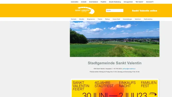 Website Screenshot: St.Valent| Verwaltung und Kontakte der Stadtgemeinde - Stadtgemeinde Sankt Valentin - Date: 2023-06-26 10:22:09
