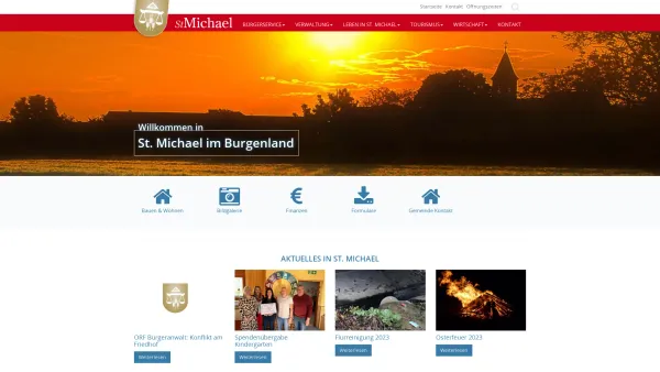 Website Screenshot: Ivancsics Webseite der Gemeinde St. Michael Burgenland - Gemeinde St. Michael - Date: 2023-06-26 10:22:09