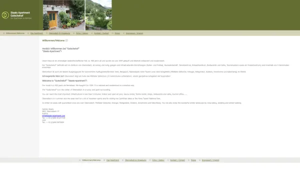Website Screenshot: Staats Apartment Gutschehof - Staats Apartment Gutschehof - Willkommen/Welcome - Date: 2023-06-14 10:45:22