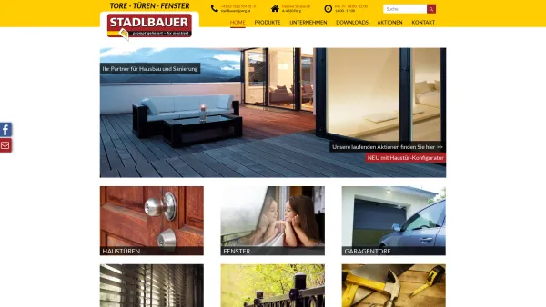 Website Screenshot: Stadlbauer GmbH - Stadlbauer GmbH | Tore – Türen – Fenster - Date: 2023-06-15 16:02:34