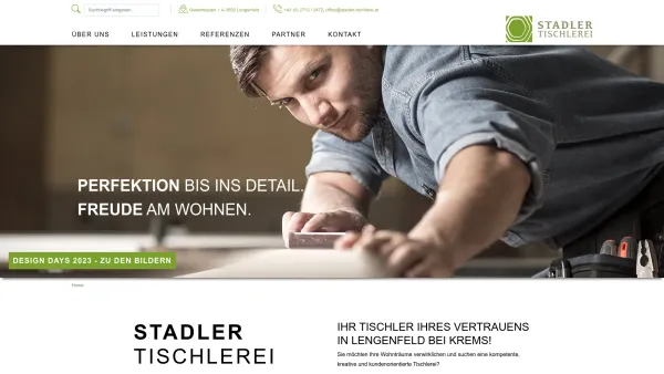 Website Screenshot: Ing.Werner Stadler Tischlerei Wohnzimmer Küche Bad Esszimmer, - Tischler Stadler - 3552 Lengenfeld bei Krems | Stadler Tischlerei - Date: 2023-06-26 10:22:09