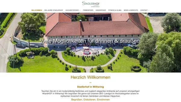 Website Screenshot: www.stadlerhof-wilhering.at - WILLKOMMEN - WILLKOMMEN BEIM STADLERHOF - Date: 2023-06-14 10:45:23