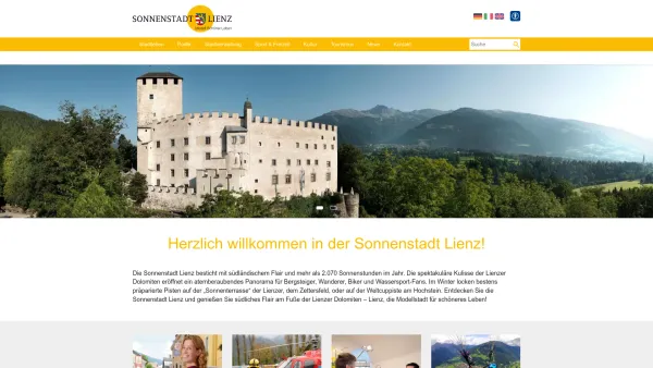 Website Screenshot: Stadtgemeinde Lienz - Sonnenstadt Lienz - Bei uns beginnt der Süden - Date: 2023-06-15 16:02:34