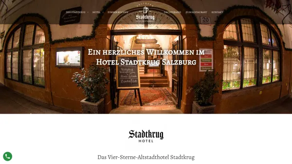 Website Screenshot: Altstadthotel Stadtkrug**** - Stadtkrug Hotel – Salzburger Hotel - Date: 2023-06-15 16:02:34