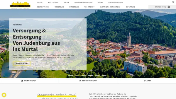 Website Screenshot: Stadtwerke Judenburg AG - Stadtwerke Judenburg AG - Date: 2023-06-14 10:45:23