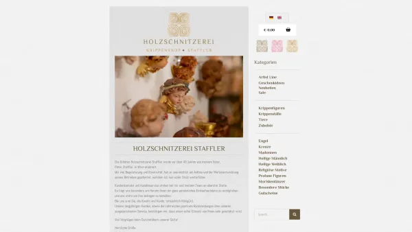 Website Screenshot: Peter Staffler Grödner Holzschnitzer - Staffler Vienna – Krippenfiguren und Krippenställe - Date: 2023-06-26 10:22:12