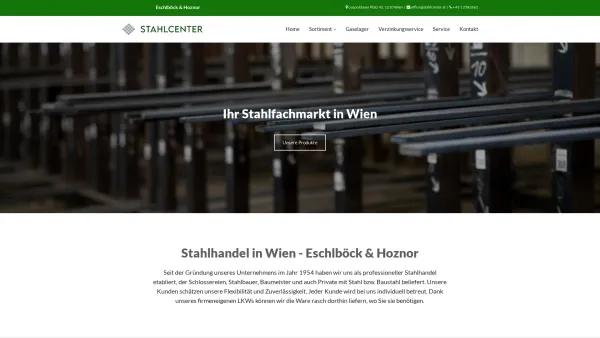 Website Screenshot: Eschlböck & Hoznor GesmbH & Co KG - Stahlhandel Eschlböck & Hoznor in Wien - Date: 2023-06-26 10:22:12