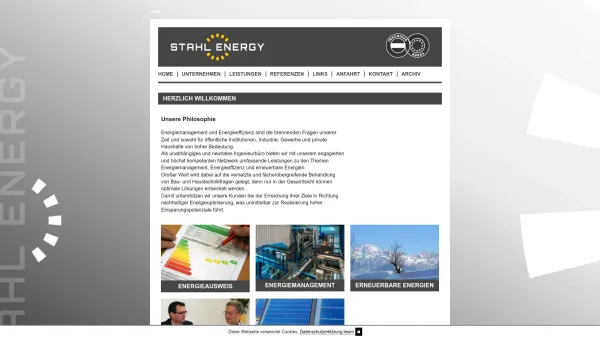 Website Screenshot: Stahl Energy e.U. Ingenieurbüro für Energieeffizienz - Stahl Energy - Energieberatung, Energieausweise - Date: 2023-06-26 10:22:12