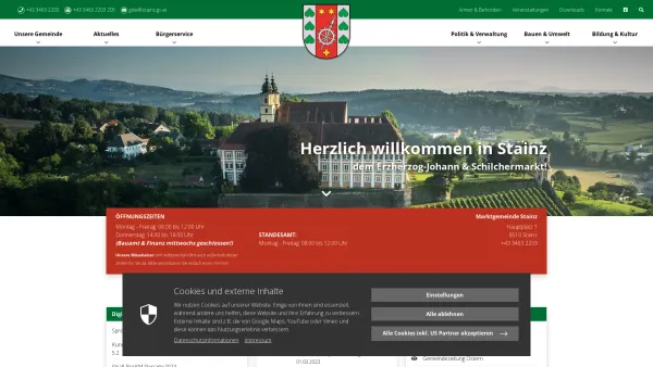 Website Screenshot: Tourismusverband Stainz Stainz - Home - Marktgemeinde Stainz - Date: 2023-06-14 10:45:25