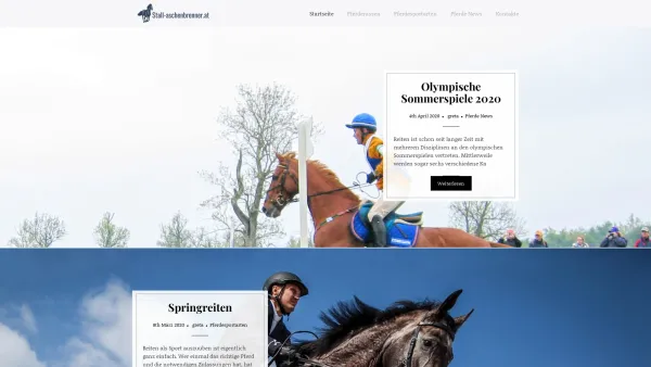 Website Screenshot: Stall Aschenbrenner - Stall-aschenbrenner.at – Alles zum Thema Reiten und Pferd - Date: 2023-06-15 16:02:34