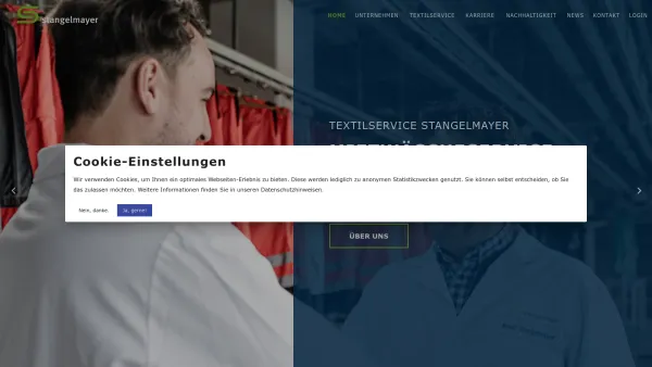 Website Screenshot: Textilservice Stangelmayer www.stangelmayer.com - Home - Date: 2023-06-26 10:22:12