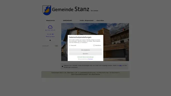 Website Screenshot: Stanz bei Landeck Gemeinde Region Regional Regionales Information System Gemeinde Gemeinden - Gemeinde Stanz bei Landeck - Zentrum - Date: 2023-06-26 10:22:12
