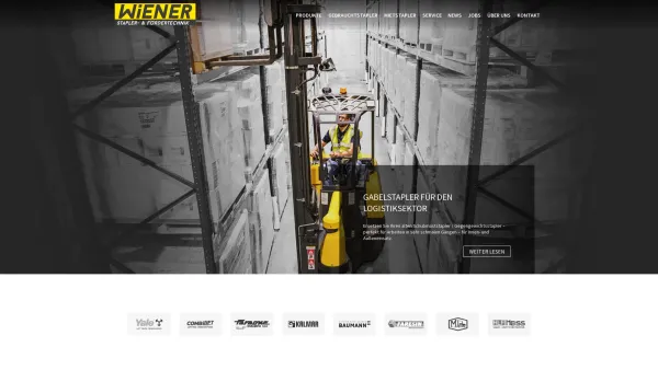 Website Screenshot: F. Wiener GmbH Stapler und Baumaschinen-Service 4655 Vorchdorf - Stapler Wiener bietet Gabelstapler, Dieselstapler und Elektrostapler - Date: 2023-06-26 10:22:14