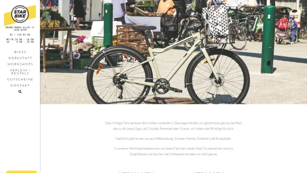 Website Screenshot: STARBIKE GmbH - Starbike - Das Fahrradgeschäft im Herzen von Wien - Starbike - Date: 2023-06-15 16:02:34