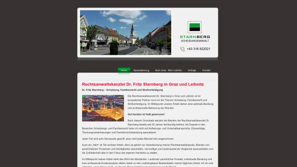 Website Screenshot: www.starnberg.at - Rechtsanwalt in Graz und Leibnitz - Starnberg Fritz Dr - Date: 2023-06-26 10:22:15