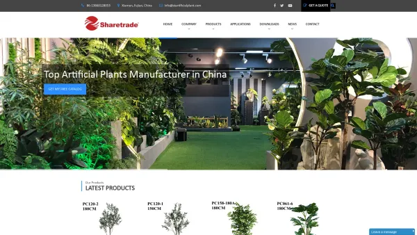 Website Screenshot: Sharetrade Artificial Plant and Tree Co., Ltd - Largest Artificial Plant Manufacturer & Supplier in China - Sharetrade - Date: 2023-06-26 10:22:15