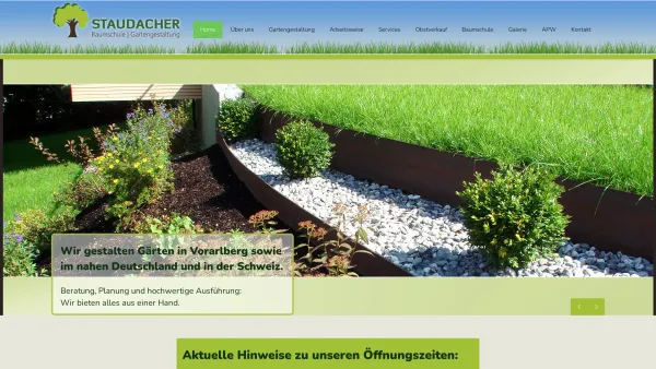 Website Screenshot: Valentin Staudacher GmbH - Staudacher – Baumschule | Gartengestaltung - Date: 2023-06-15 16:02:34